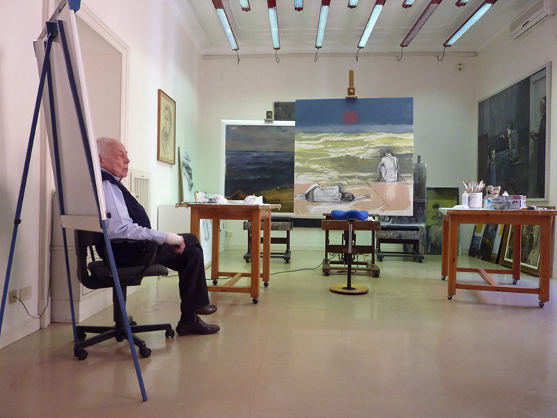 Alberto Sughi nello Studio di Roma-584
