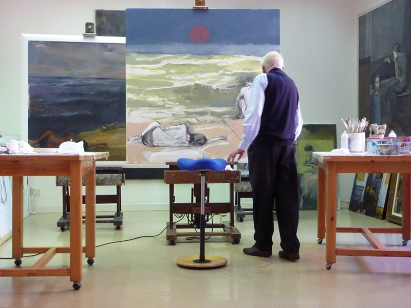 Alberto Sughi nello Studio di Roma-577