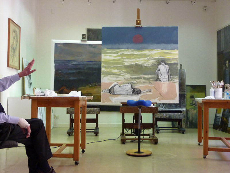Alberto Sughi nello Studio di Roma-580
