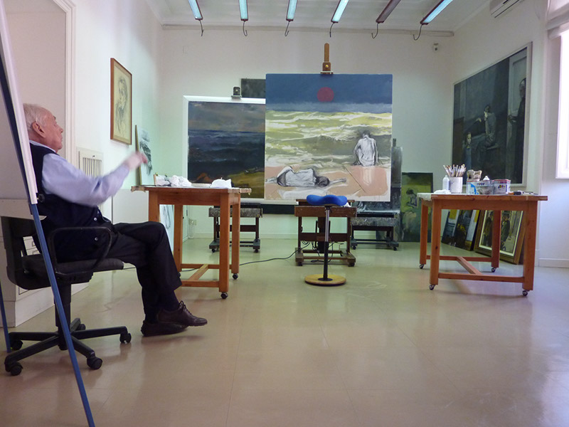 Alberto Sughi nello Studio di Roma-579