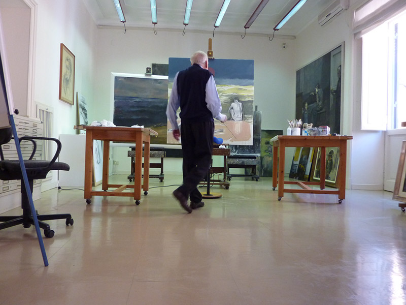 Alberto Sughi nello Studio di Roma-575