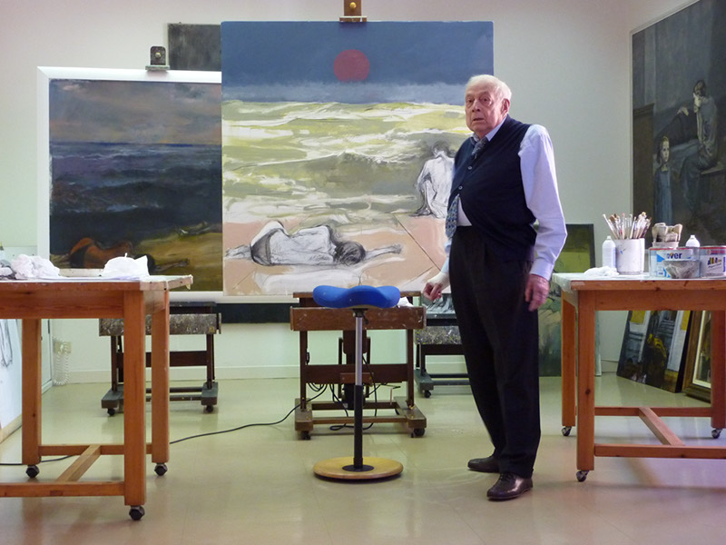 Alberto Sughi nello Studio di Roma-578
