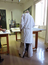 Alberto Sughi al lavoro nello Studio di Roma-848