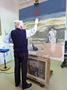 Alberto Sughi nello Studio di Roma-596