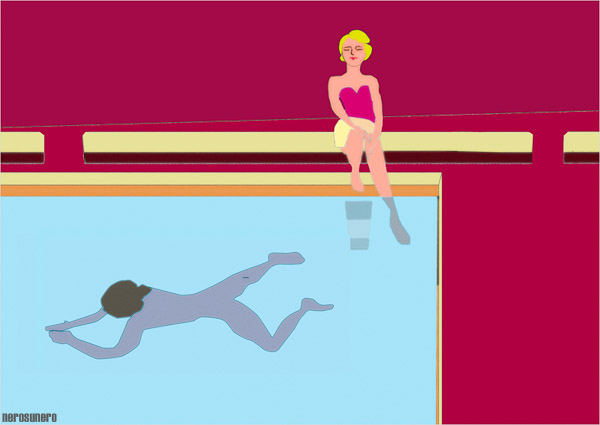 #17 Swimming Pole (my homages to David Hockney) 2006