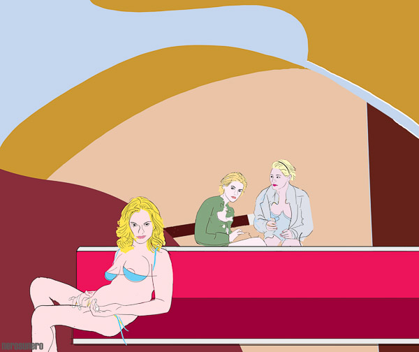 #188 On the bench #1 (Girls and landscape) 2008