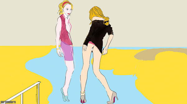 #196 Two girls dancing (Two dancers) 2008