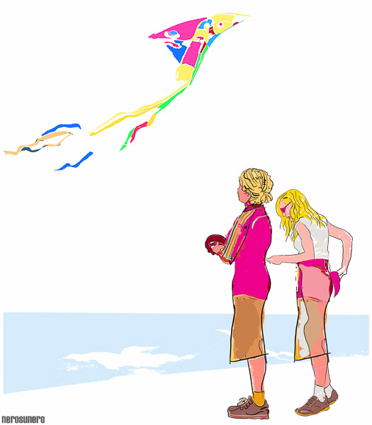 #209 Mother and son (the kite and the sky) 2008