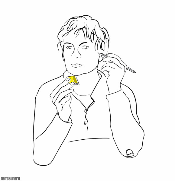 #221 Self portrait (nerosunero re-drawing himself) 2008