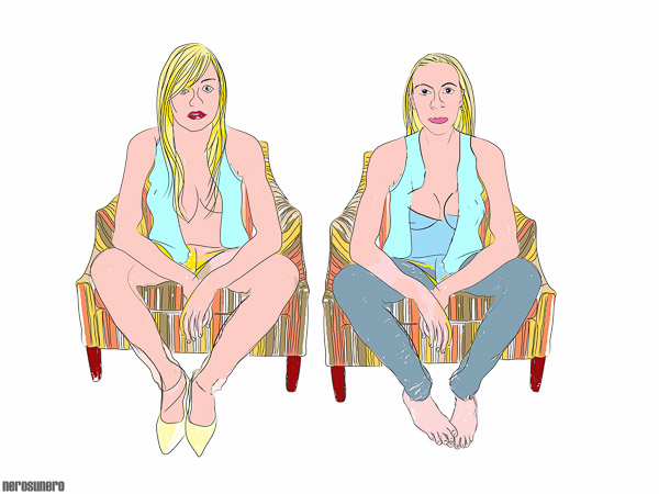 #251 Study for: Girlfriends and solitude (The blue door) 2008