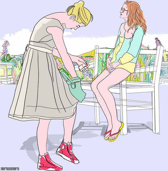 #271 Girls on Irish landscape 2008