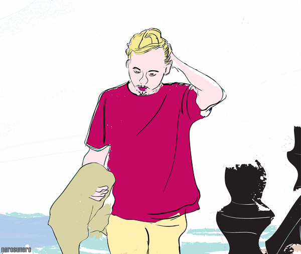 #290 Simon at the sea in Bray 2008