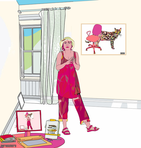 # 333 Sarah and the painting 2009