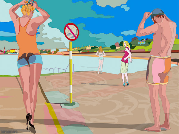 # 400 Bathers at night time 2009