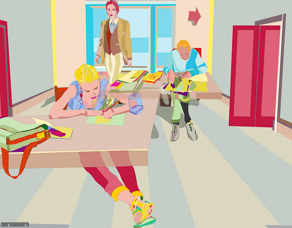 # 404 Office with journalists and writers of blogs (amongst those A. Sughi) 2009