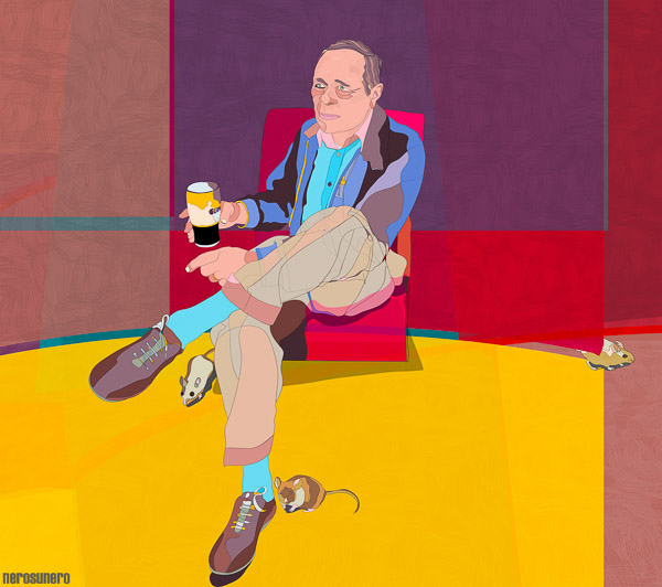 # 405 Portrait of Paul Kavanagh (Portrait of an Irishman, with Guinness) 2009