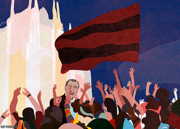 # 450 The wounded leader. AC Milan's President Mr Berlusconi is beaten at home 2009