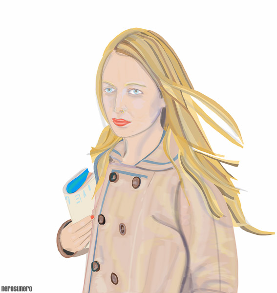 #594 Woman with blue Magazine 2011