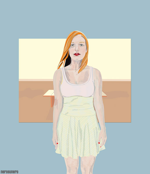 #600 Girl standing in an empty room 2011