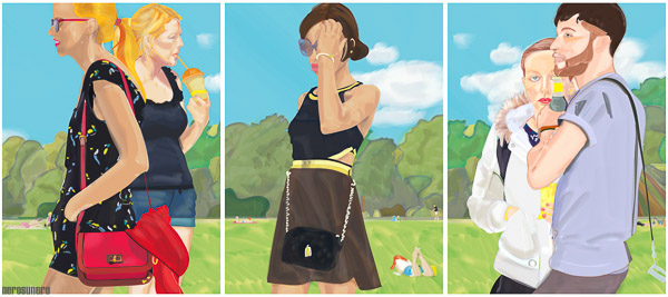 #729 At the park (Tryptic) 2013