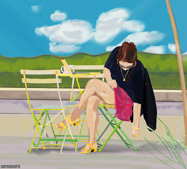 #730 Girls and landscape (On the road) 2013