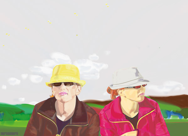 #733 Two sisters (two hats) 2013