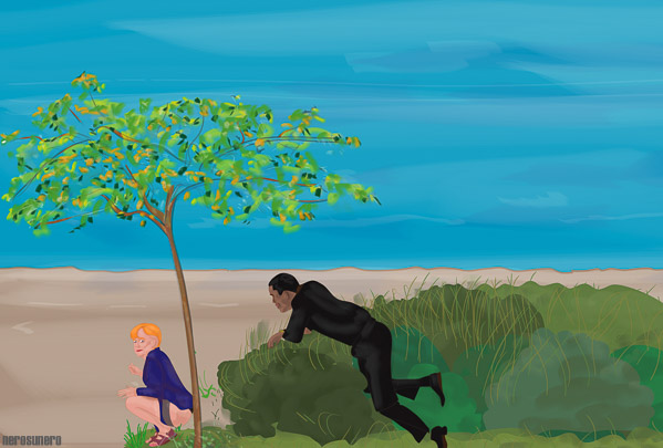 #779 Le grand voyeur (Obama spying at Angela Merkel) 2013