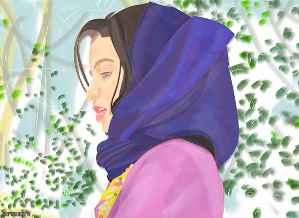 #820 The blue scarf 2014