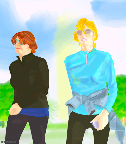 #828 Two Women at Springtime 2014