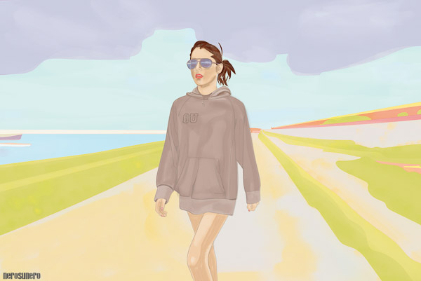 #831 Woman on the West Pier #1  2014