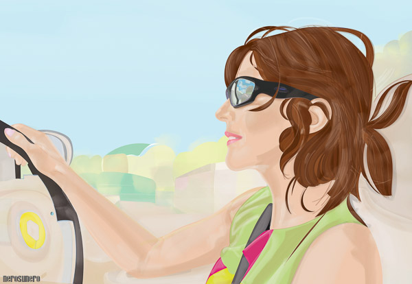 #850 Sarah driving 2014