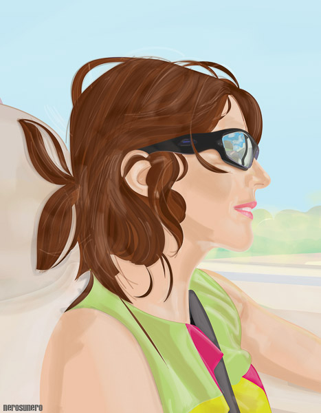 #851 Sarah driving (Sunday Drive) 2014