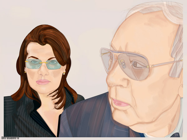 #856a Portrait of my sister and my father (Serena and painter Alberto Sughi) 2014