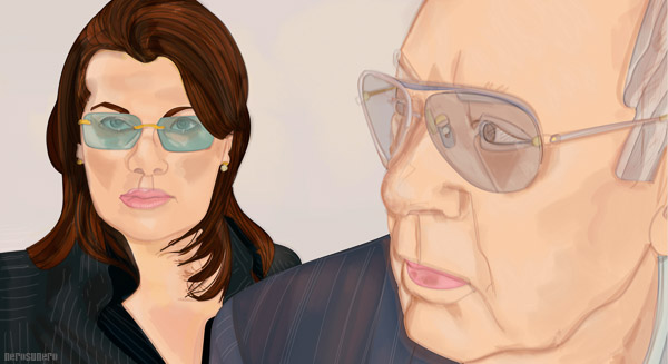 #856b Portrait of my sister and my father (Serena and painter Alberto Sughi) 2014