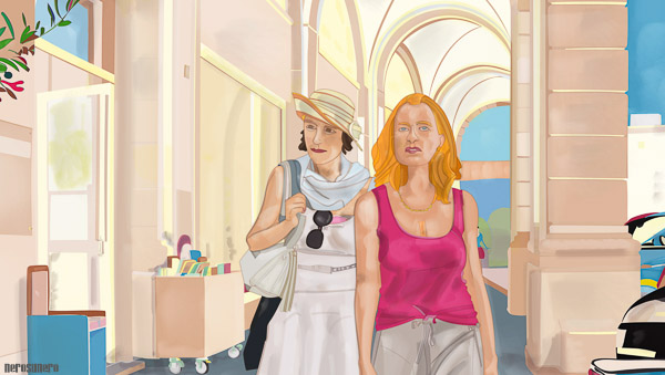 #870d Two Women / Detail (Mannheim Series no3 Detail) 2014