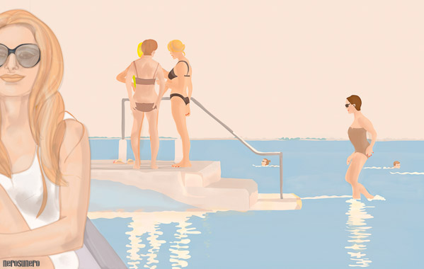 #888 Mario Sughi, Women at the sea 2014, 95x150cm, Edition of 1