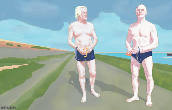 #980B Two Swimmers (B) 2015