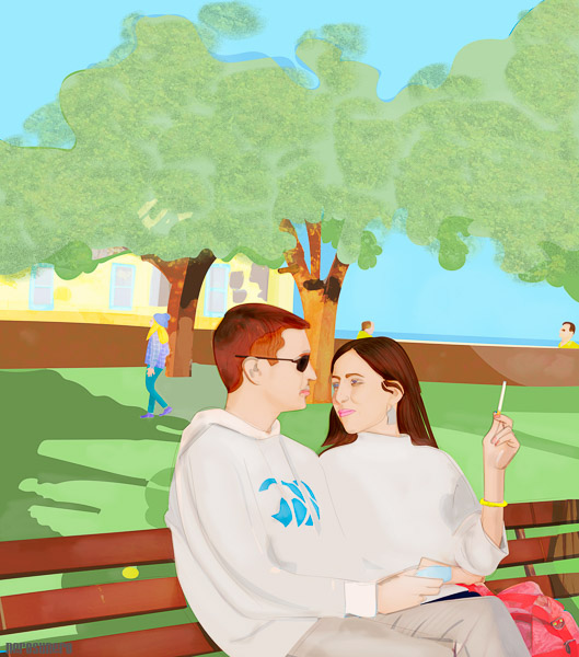 #986A Cigarette at tthe market (A)