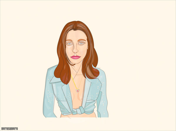 #996B PJ Harvey on a delicate background 2015