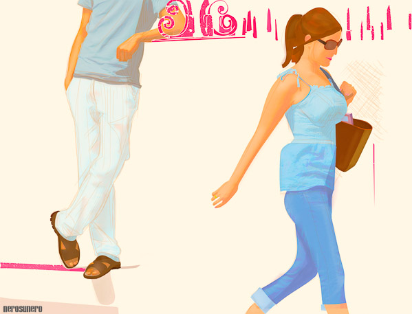 #1004A Two figures outside 2016