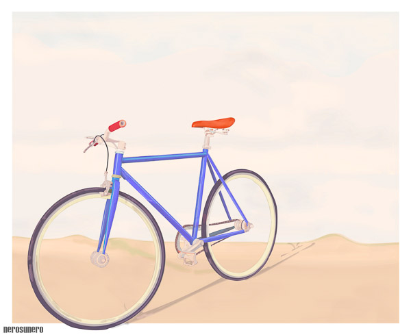 #1014 Portrait of a blue bicycle 2016