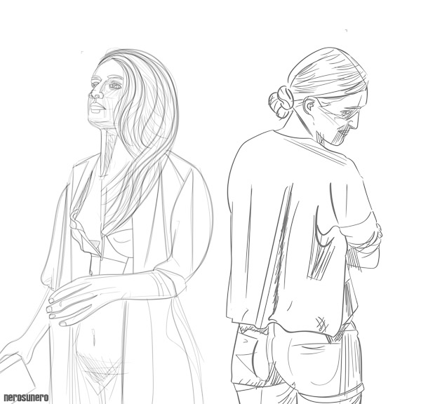 #1017 Drawing for two women 2016