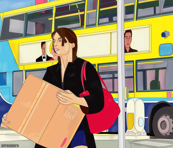 #1038D Girl with Large Box 2016