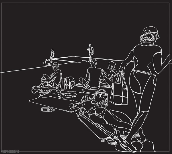 #1060H Drawing Black Summer Rest 2016