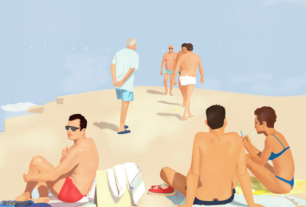 #1061D A place to rest (bowling games detail) 2016