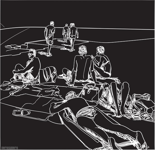 #1061H Drawing Black A place to rest 2016