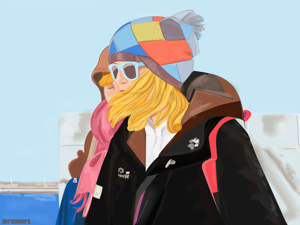 #1104A Winter Colors / with two women (A) 2016