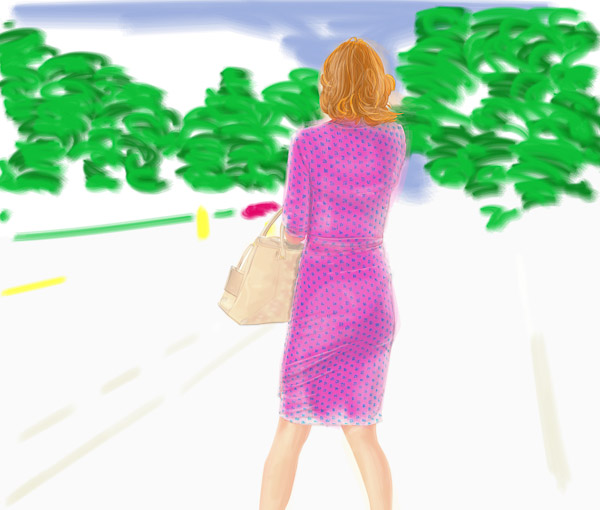 #1131C City on Sunday Morning. Marianne on purple 2017