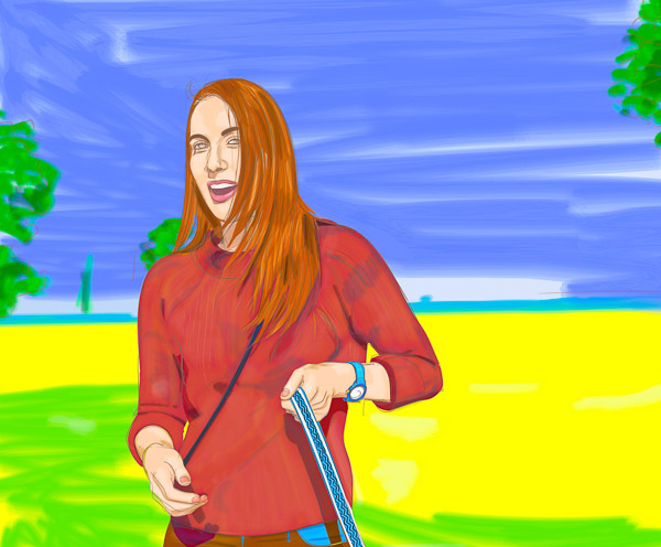 #1132A Caroline and her dog 2017