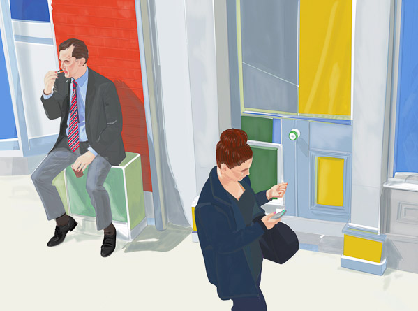 #1151A Street with figures 2017